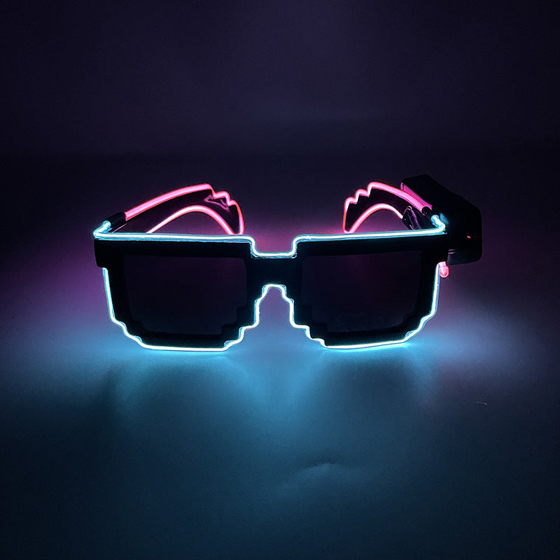 Wholesale LED wireless cool shiny mosaic luminous disco luminous sunglasses