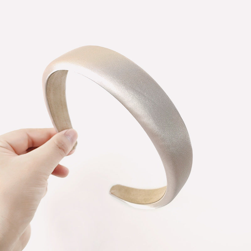 Wholesale Simple Wide Edge Fabric Silk and Satin Hair Bands