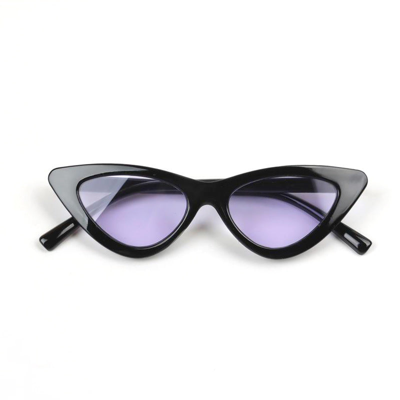 Wholesale Children's Fashion Triangle Cat's Eye Light Color Lens Sunglasses