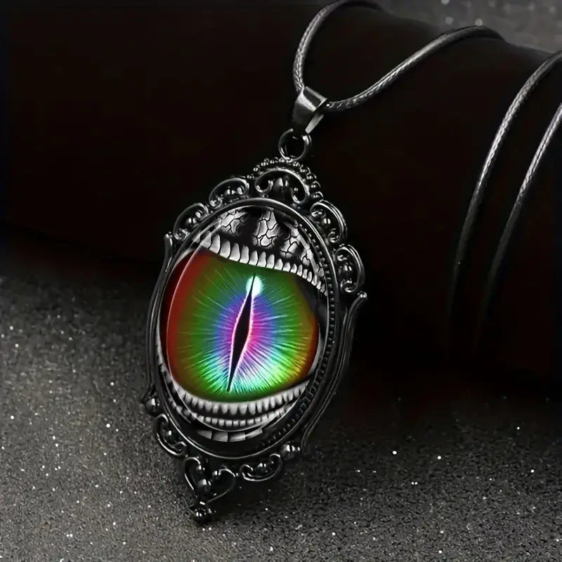 Wholesale Gothic Punk Black Devil Eye Necklace