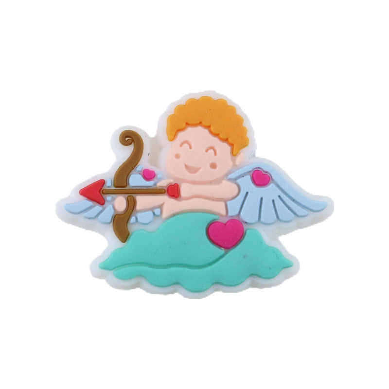 Wholesale Random 100pcs  Valentine' s Day Series Silicone Beads Focal Beads