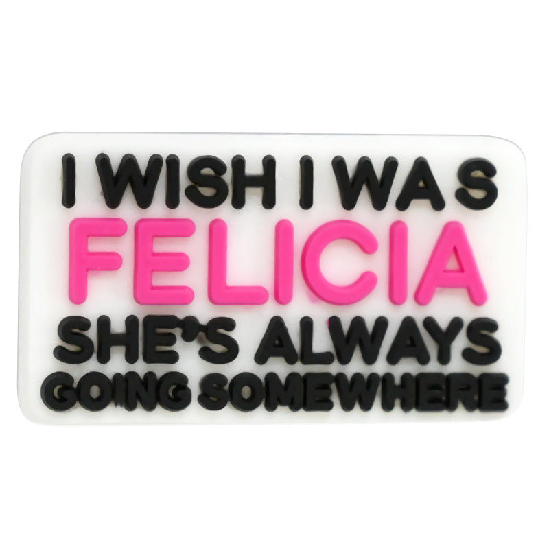 Wholesale Random 100pcs Creative phrases beaded English slogan rubber beads