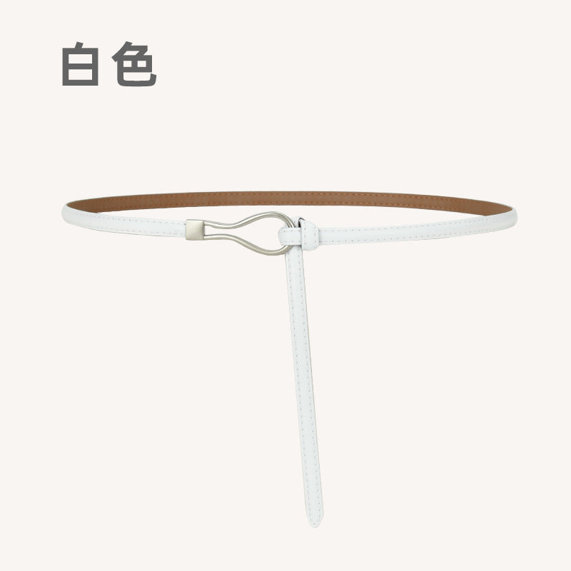 Wholesale Non-porous Genuine Leather Thin Versatile Belt