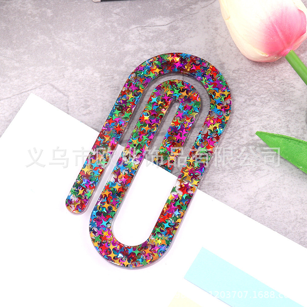 Wholesale 10pcs  Acrylic paperclip bookmark