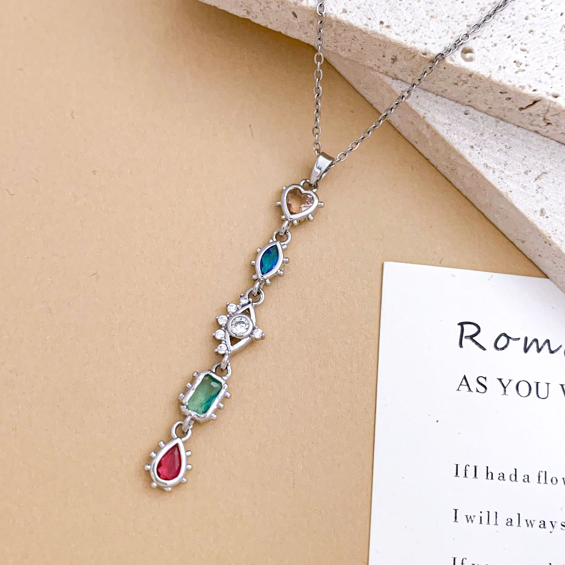 Wholesale Bow Necklace Accessories Women' s Luxury Titanium Steel Necklace