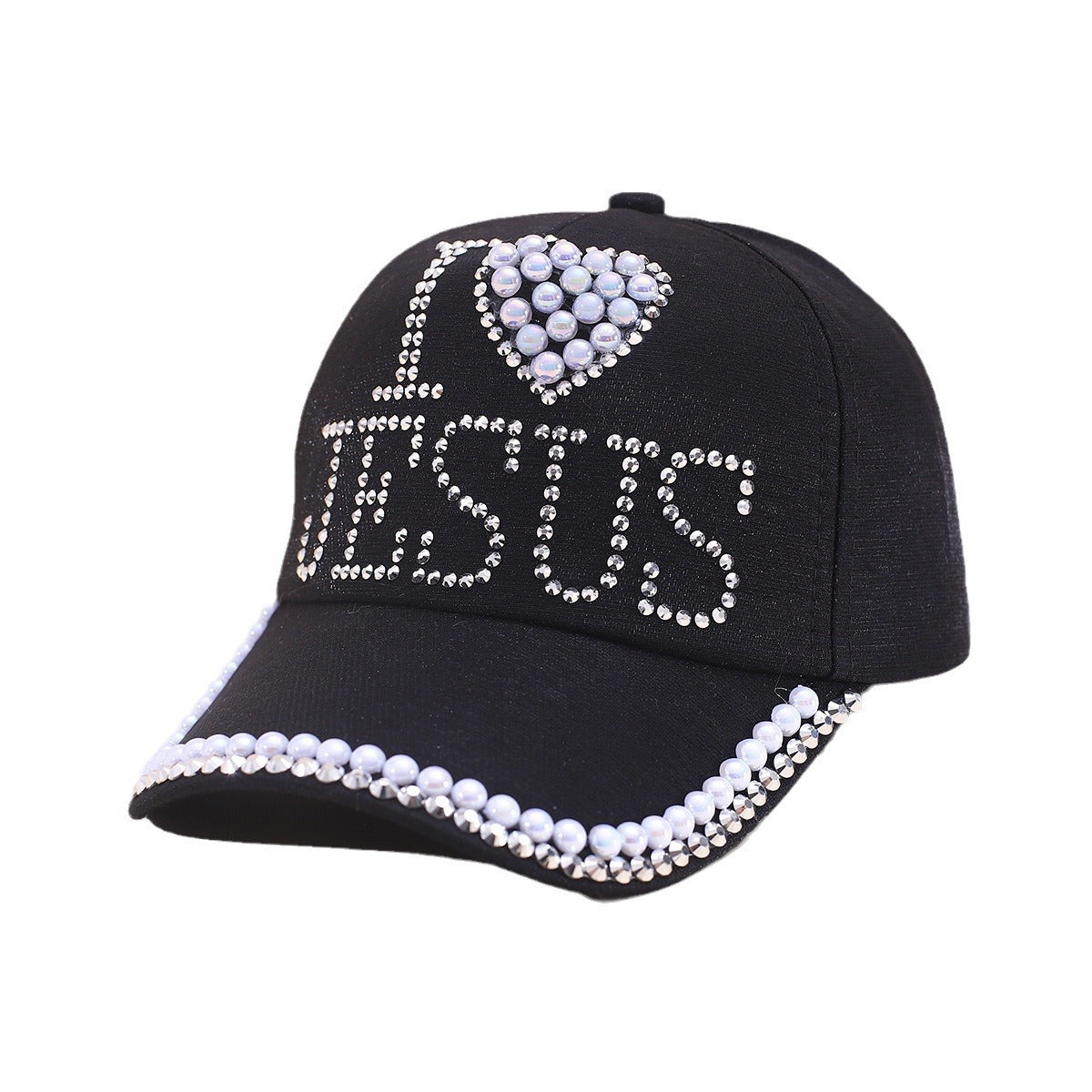 Wholesale Love diamond baseball style casual versatile sun visor cap