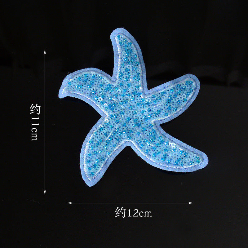 Wholesale Gold Sequin Butterfly Starfish Patch DIY Craft Supply For Clothing Decoration Party And Everyday Use