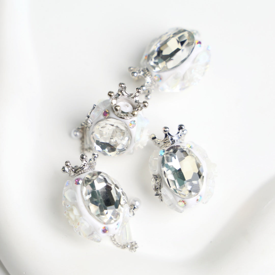 Wholesale Crown Elliptical Soft Pottery Straight Hole Beads