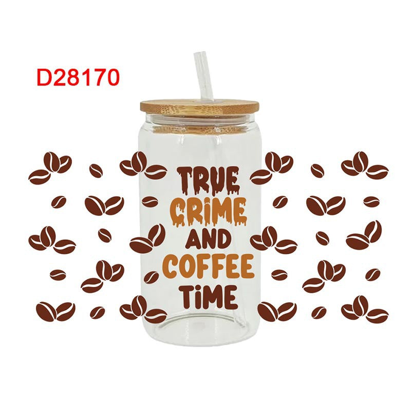 Wholesale Coffee Bean Beverage Series 16oz Cup UV DTF Wraps