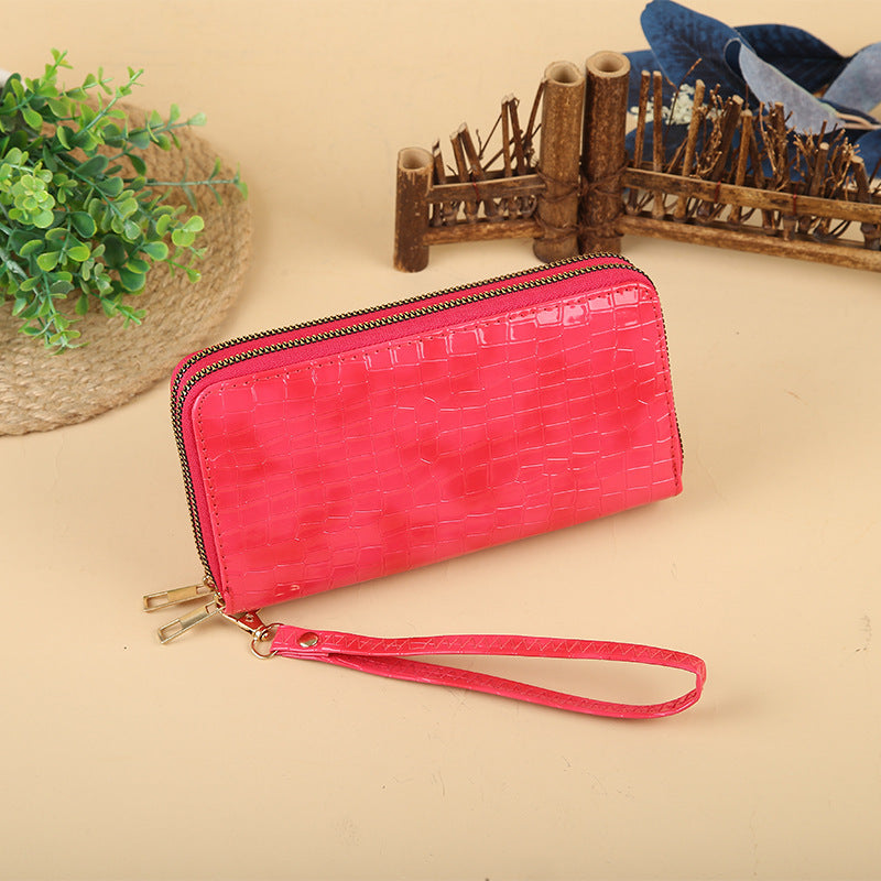 Wholesale Double Pull Cute Long Printed Bi-Fold Wallet