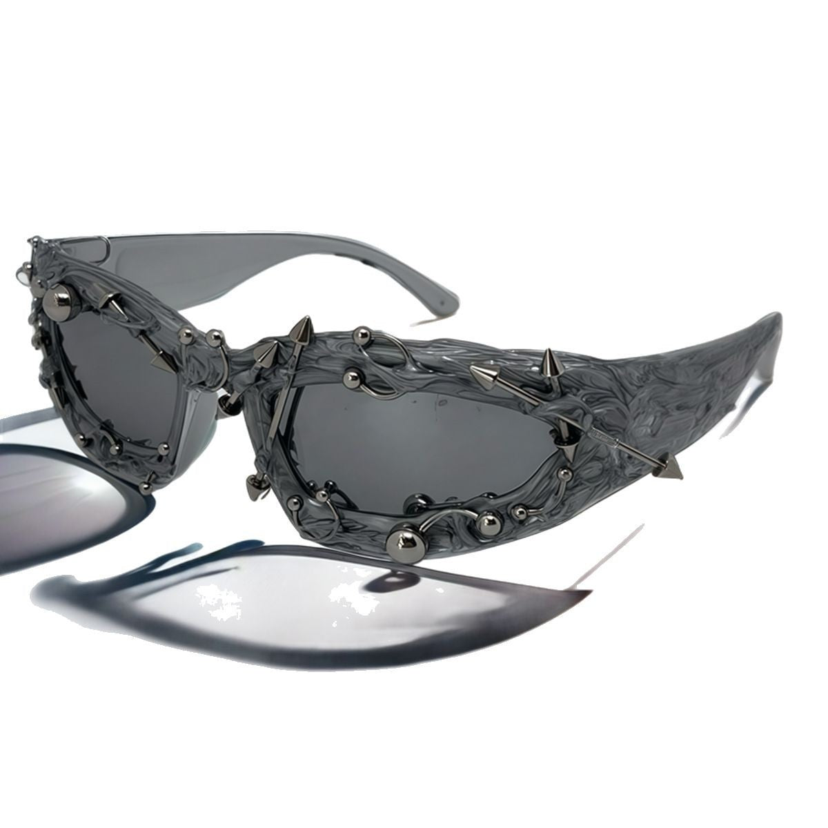 Wholesale Punk Cool Rivet Decorative Sunglasses
