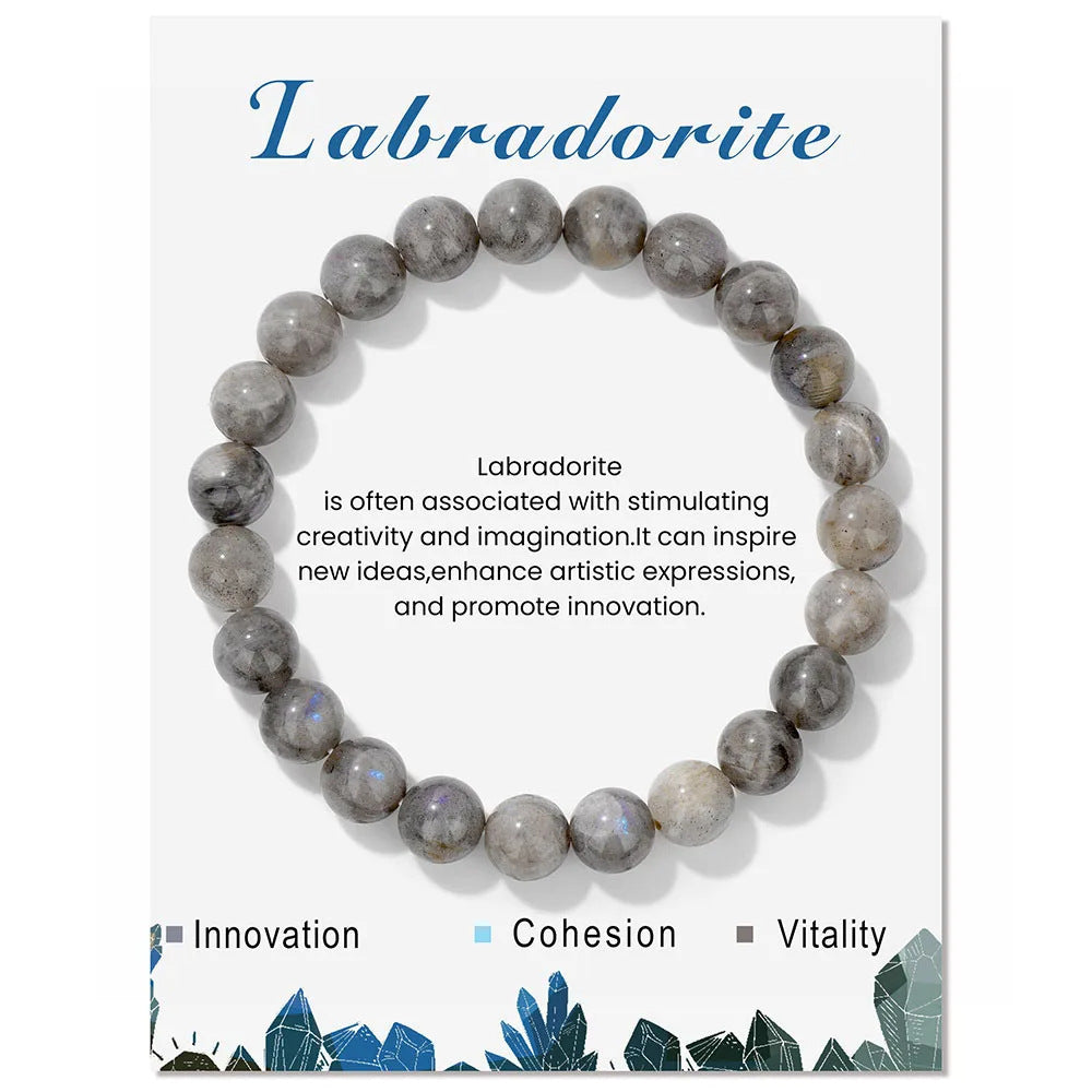 Wholesale Handmade Natural Stone Stretch Bracelet With 8Mm Green Chalcedony Quartz And Tiger Eye Beads Trendy Unisex Jewelry Accessory
