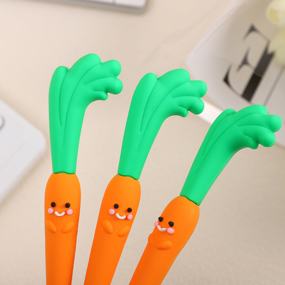 Wholesale Soft Glue Pineapple Carrot Ballpoint Pen