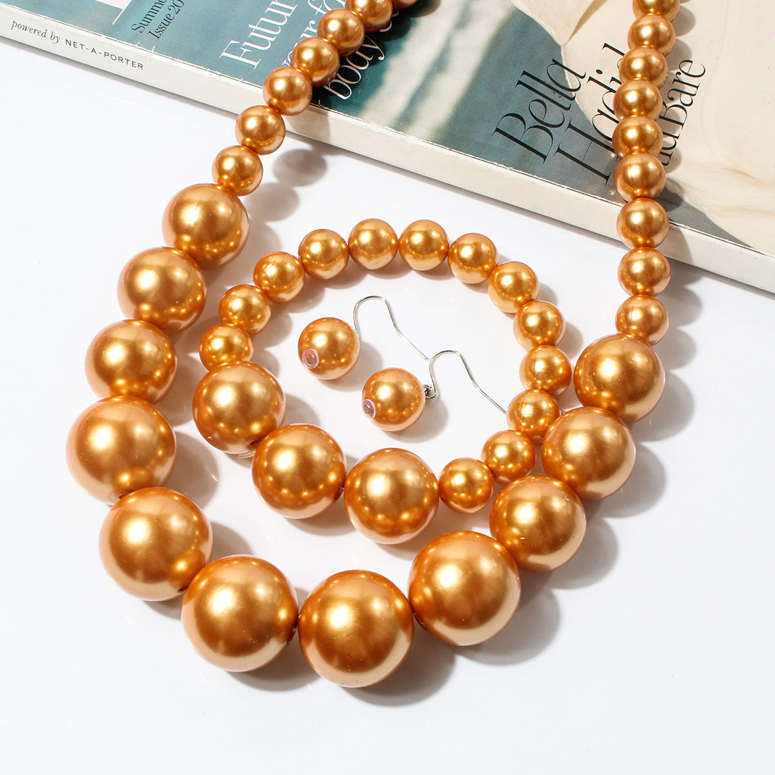 Wholesale Fashion Pearl Simple Exaggerated Imitation Pearl Necklace