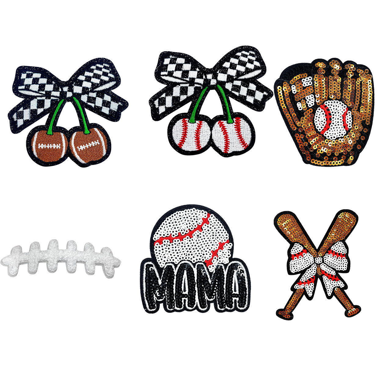 Wholesale Baseball Glove Sequin Embroidered Iron On Patches Sports Themed et Applique DIY Fashion Accessory For Gift And Boutique Resale
