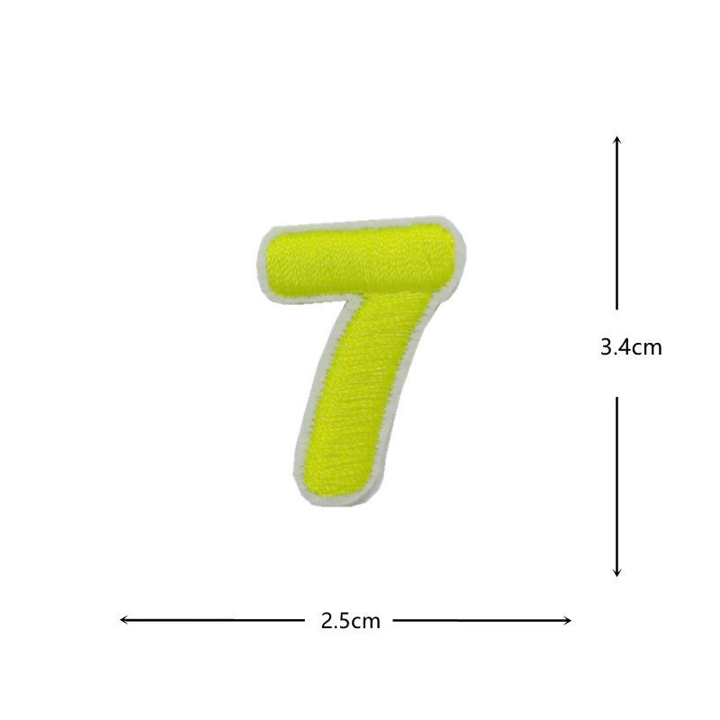 Wholesale Colorful numeric and English letters DIY Patches