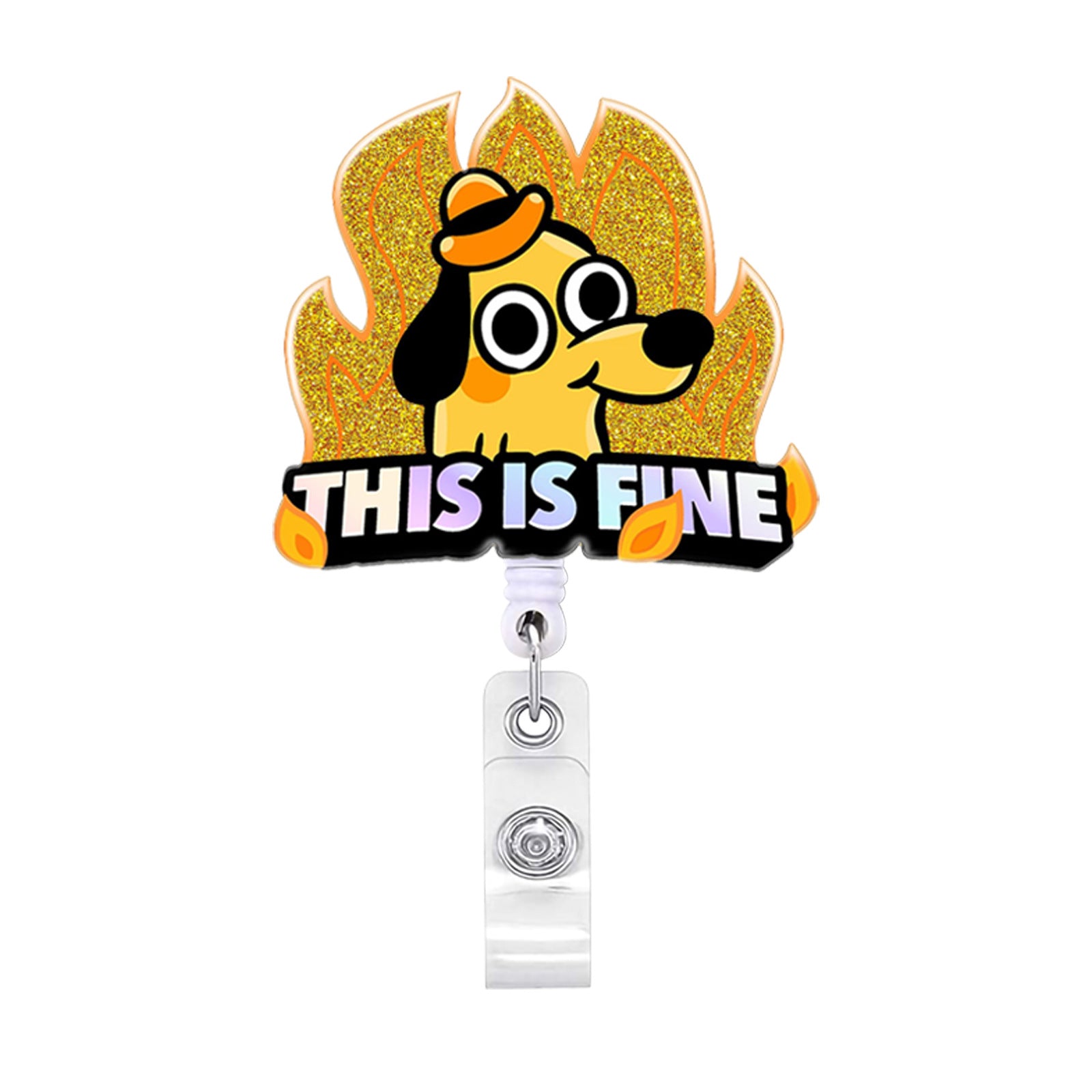 Wholesale Badge Reels Teacher Office Medical Medicine Bottle Acrylic Badge Scroll Retractable Keychain