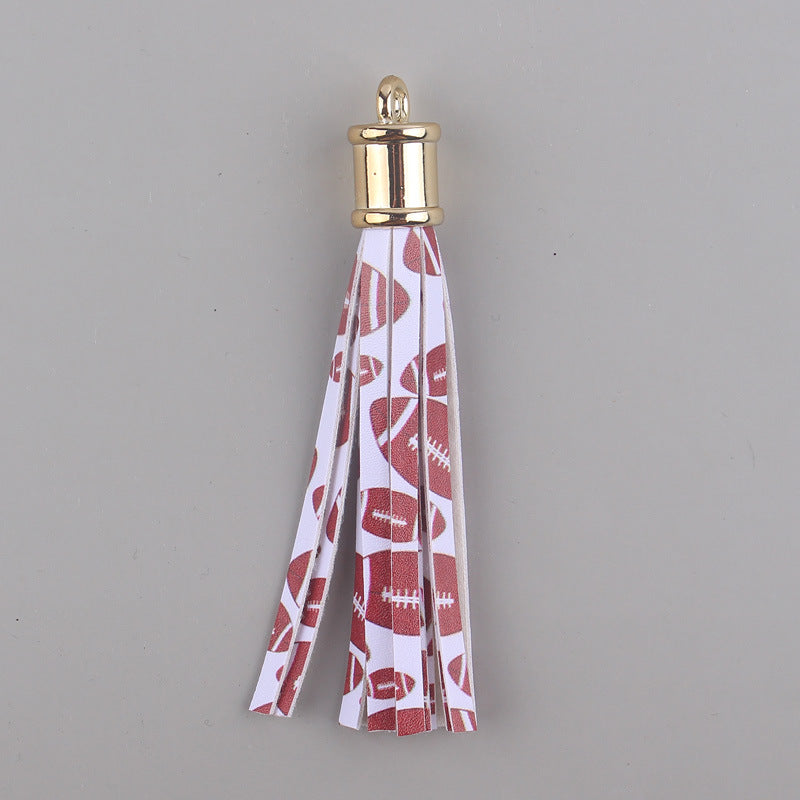 Wholesale 8cm PU Leather Tassel Keychain Accessories