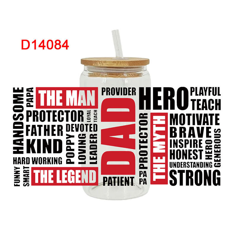 Wholesale  Father's Day Series 16oz Cup UV DTF Wraps