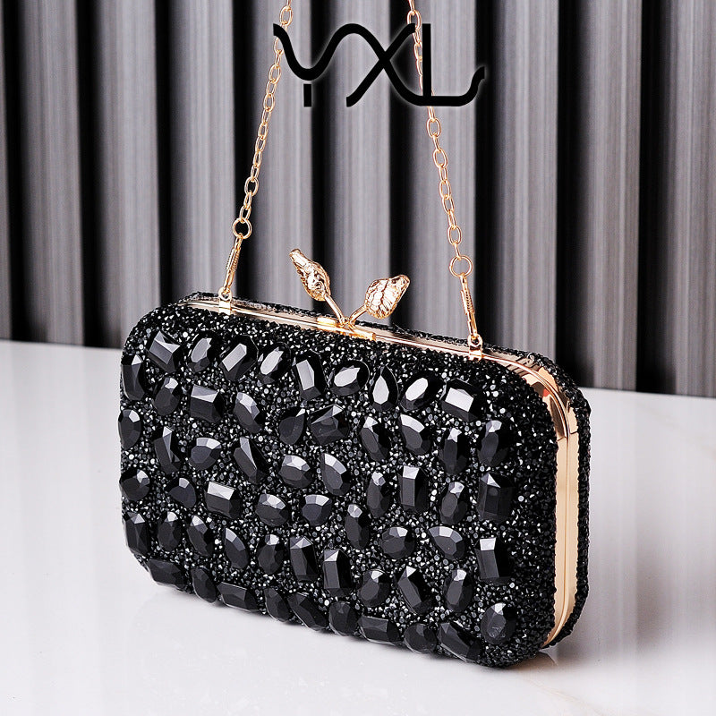 Wholesale Diamond Set Banquet Color Luxury Banquet Fashion Water Diamond Handbag