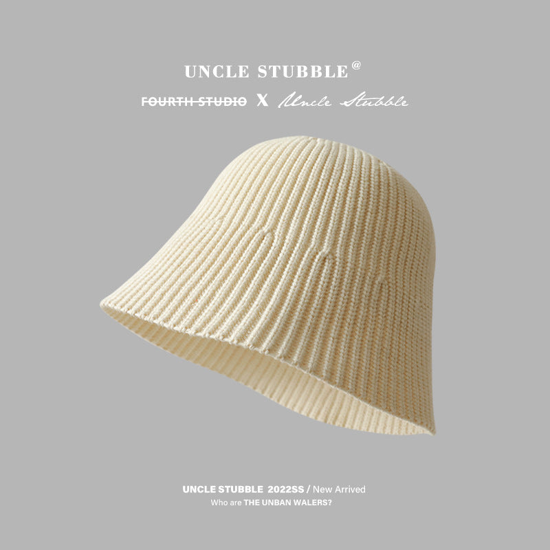 Wholesale Solid Color Woven Knitted Bucket Hat