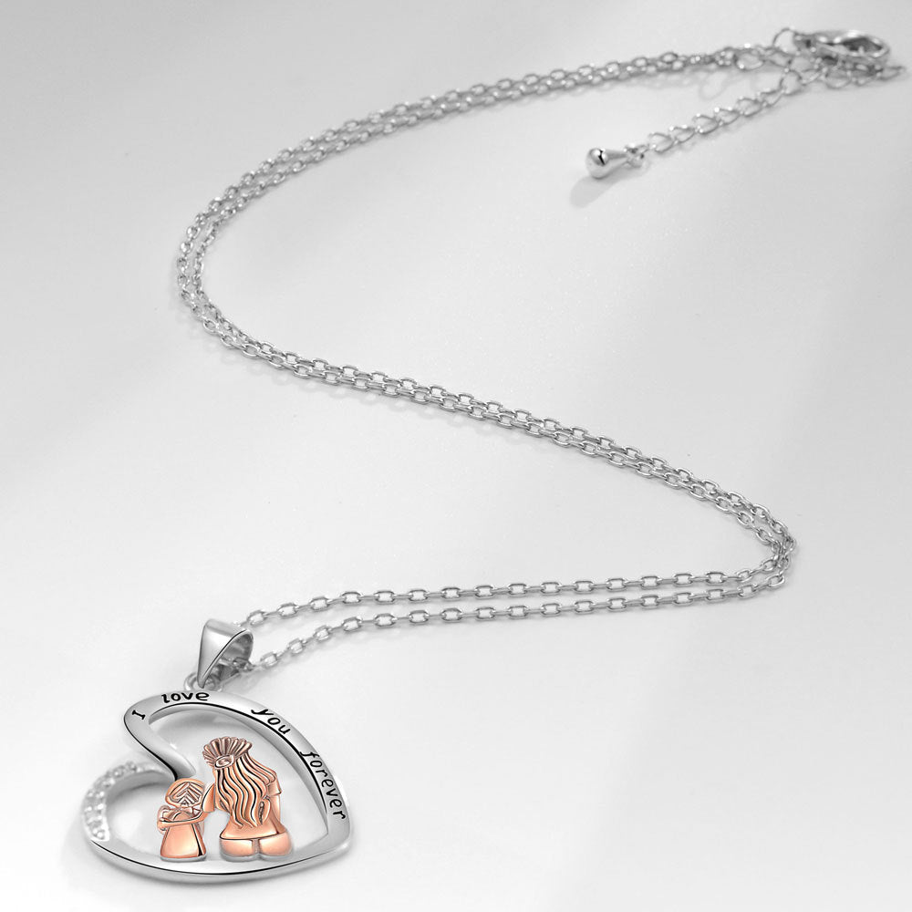 Wholesale MAMA Mother's Day Electroplated Clavicle Chain