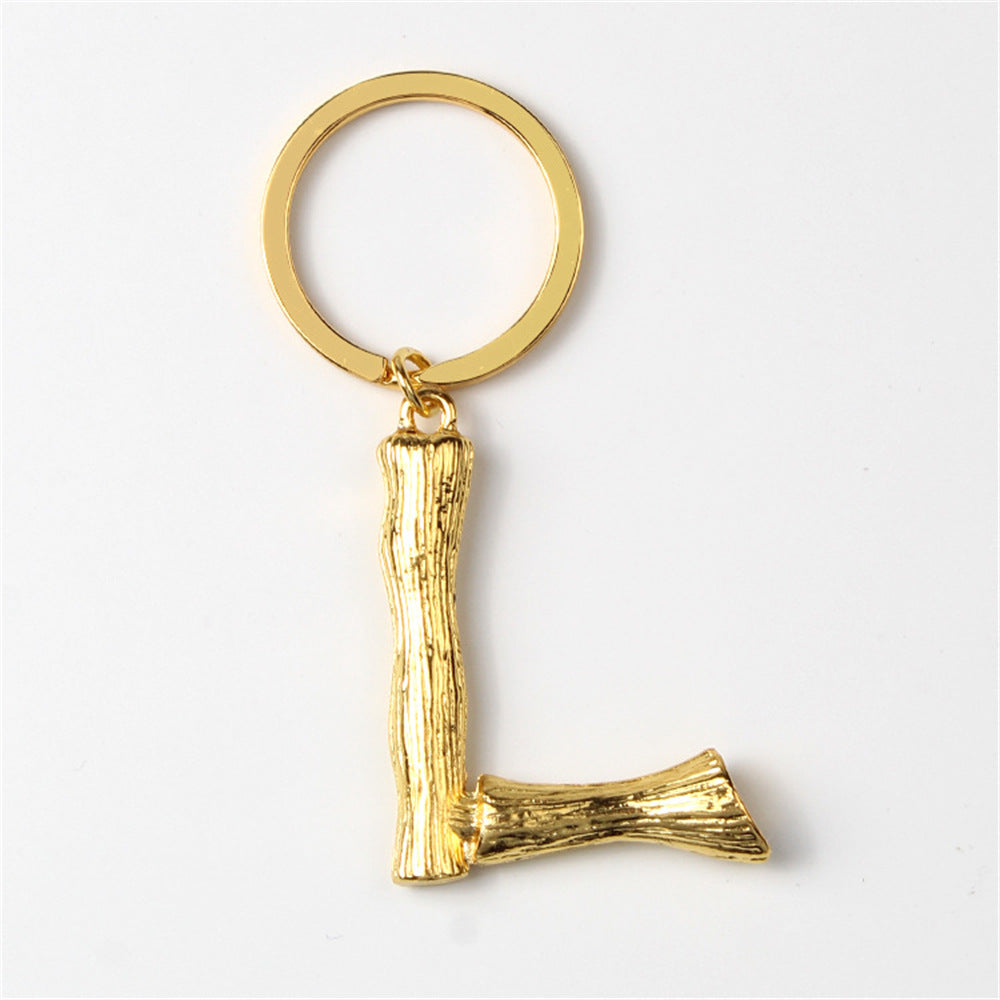 Wholesale Creative 26 English Letters Zinc Alloy Keychain
