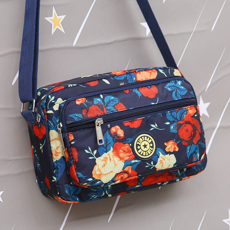 Wholesale Oxford Fabric Diagonal Cross Floral Fabric Casual Canvas Shoulder Bags