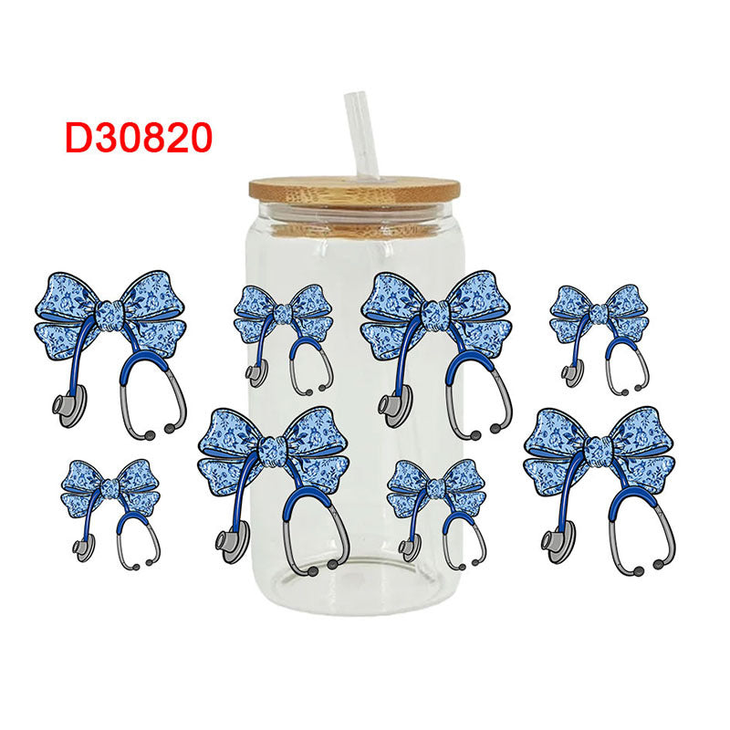 Wholesale Colorful and diverse bows 16oz Cup UV DTF Wraps