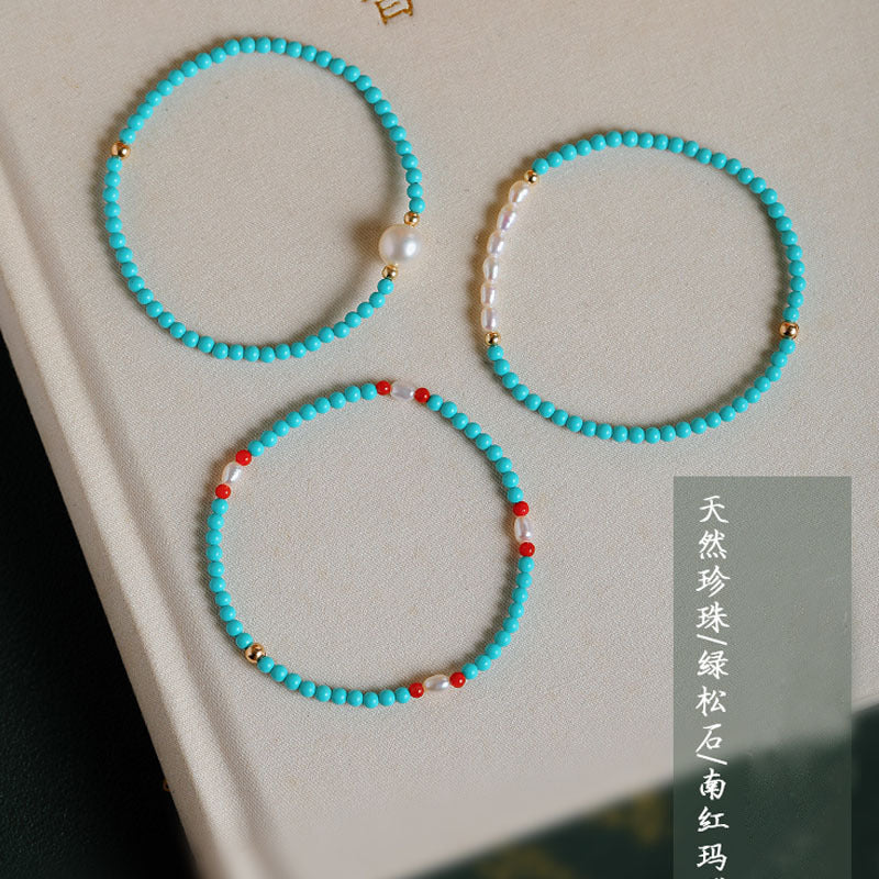 Wholesale Freshwater Pearl Turquoise Bracelet