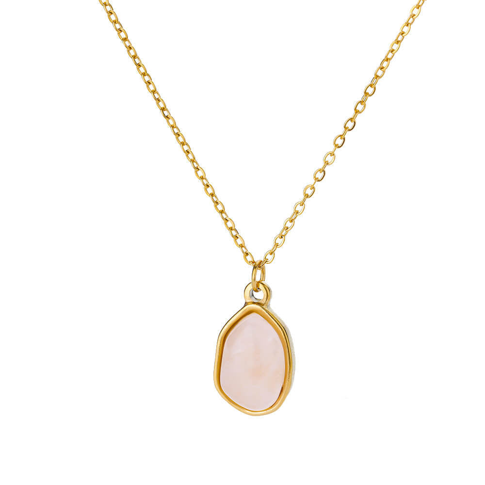 Wholesale irregular geometric pendant necklace stainless steel gold pendant