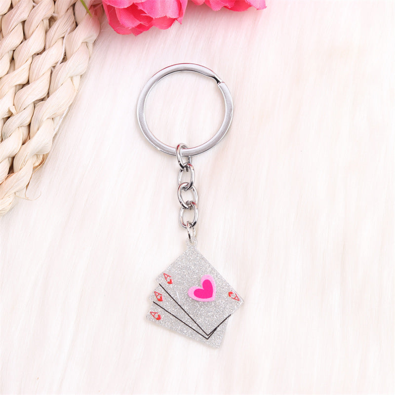 Wholesale Valentine's Day Dwarf Horseshoe Sweater Hat Acrylic Keychain