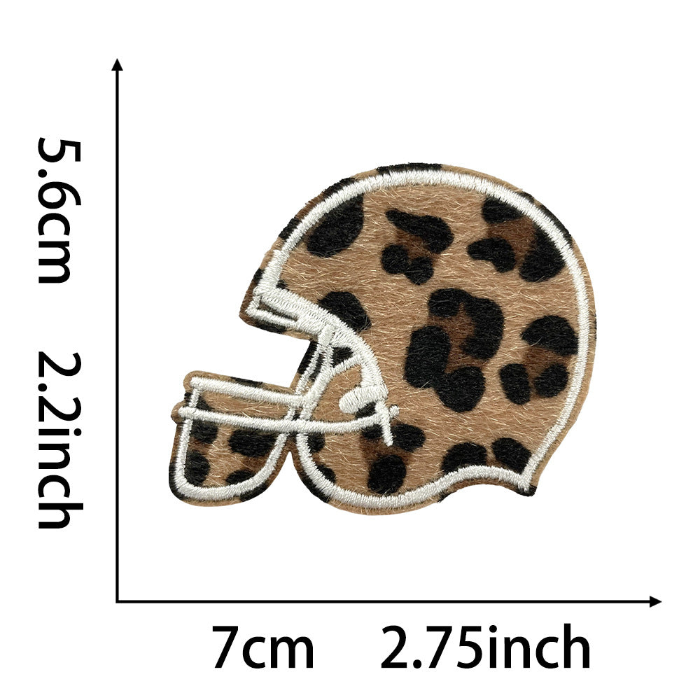 Wholesale Football Iron On Patch Embroidery Badge For Coats DIY Clothing Accessory