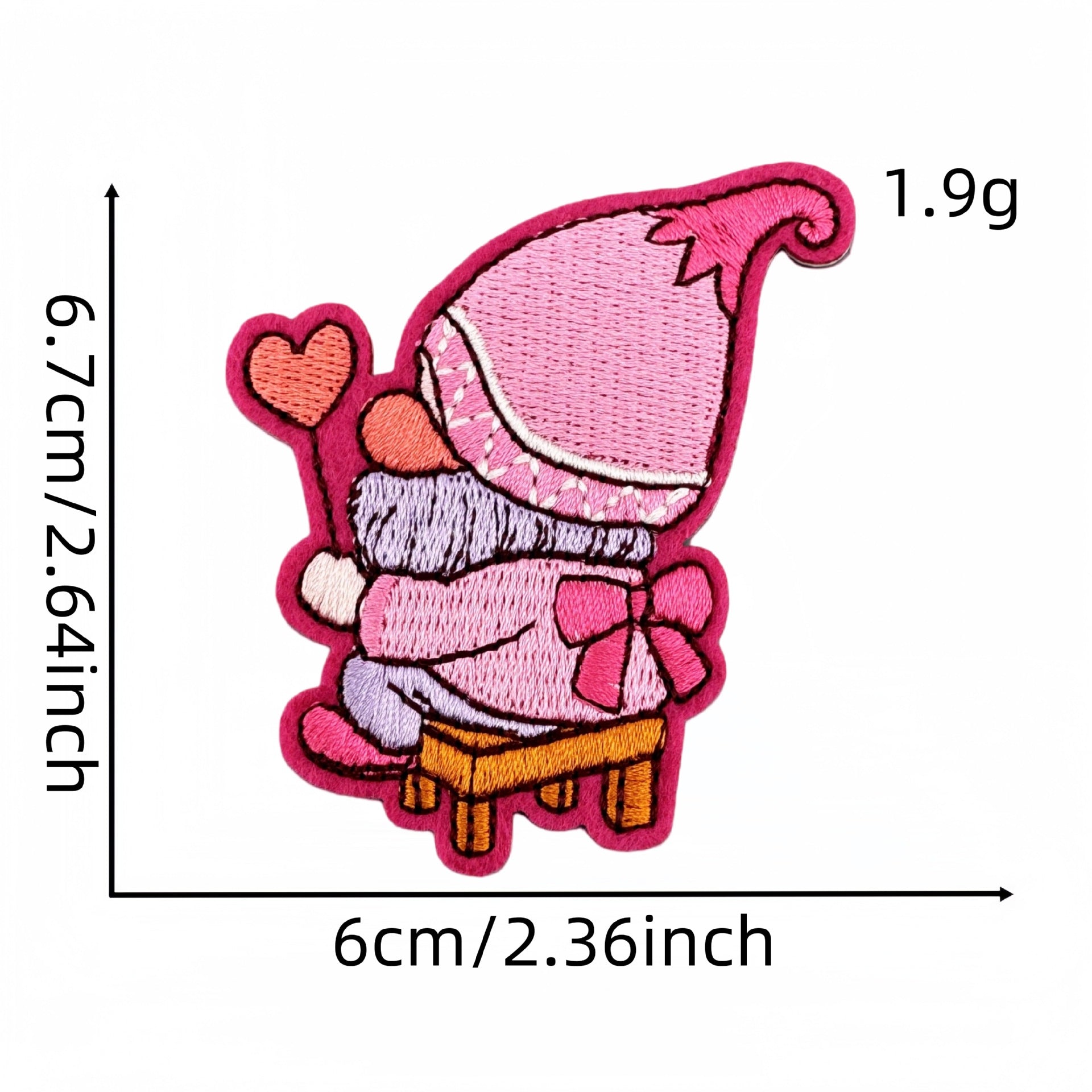 Wholesale Valentine' s Day Pink Love Cartoon Embroidery DIY Patches