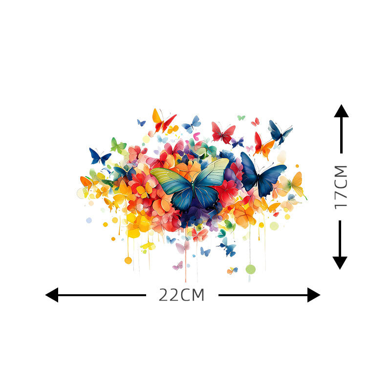 Wholesale 10pcs Colorful Flower Butterfly UV DTF Ready to Press Transfers Wraps