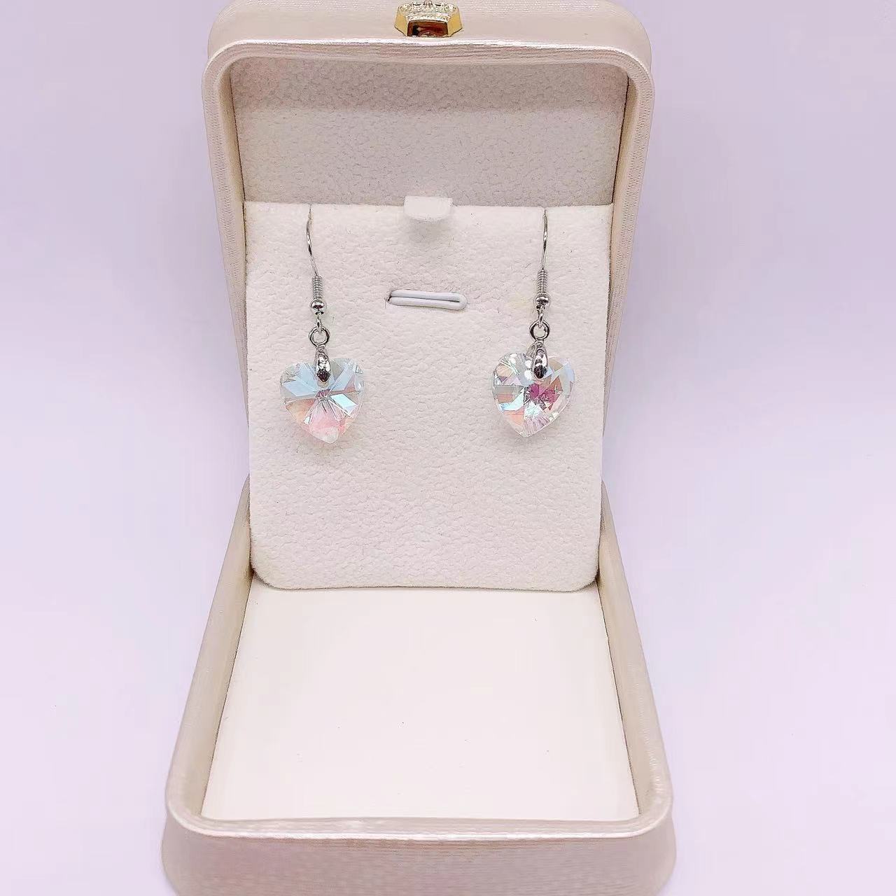 Wholesale Crystal Fashion Women's Ocean Star Heart Pendant Earrings