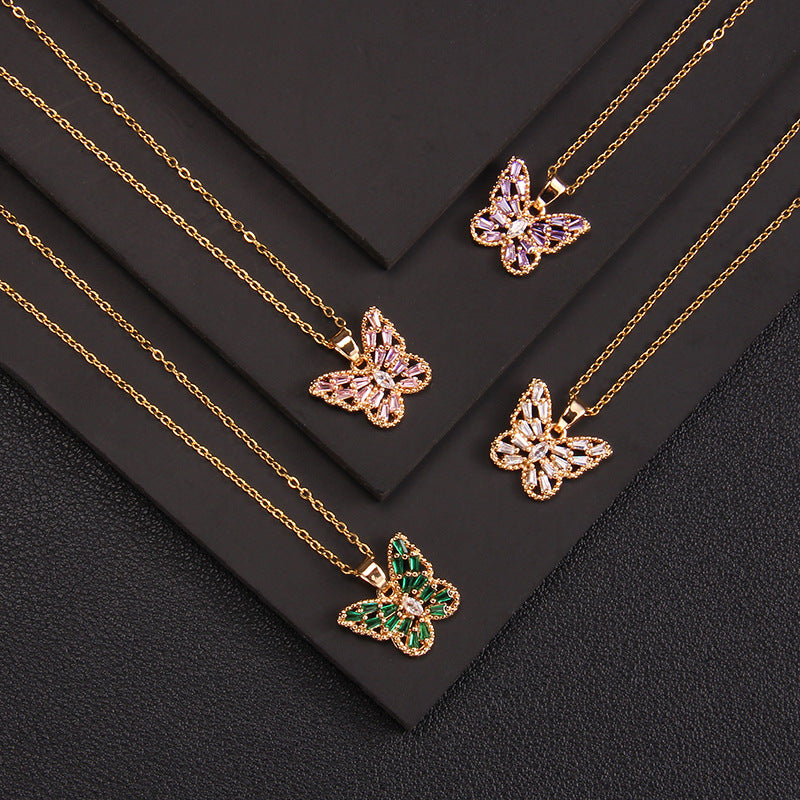 Wholesale Butterfly Necklace All-match Mori Niche Design Pendant