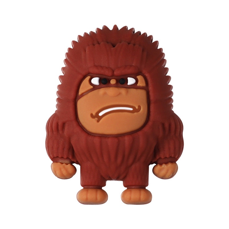 Wholesale 20pcs 3D Alien Silicone Beads Food Grade  Loose Beads for Bracelets Focal Beads