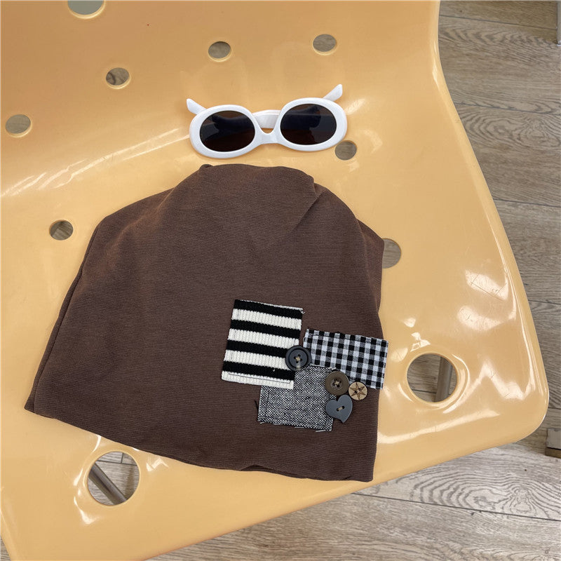 Wholesale Acrylic Autumn Winter Button Patch Pile Pile Hat