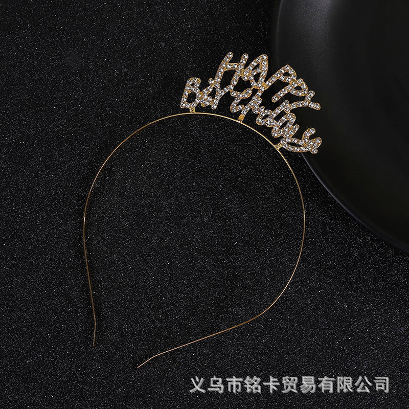 Wholesale Wholesale happy birthday birthday party headdress headband