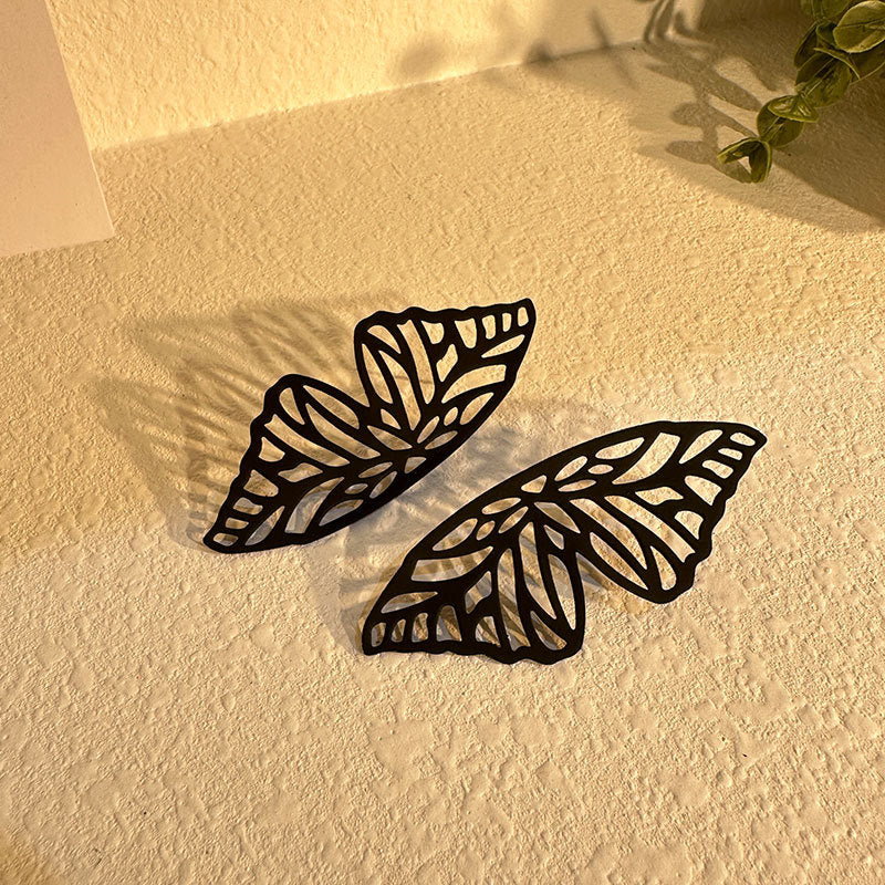Wholesale Hollow Out Butterfly Solid Color Earrings