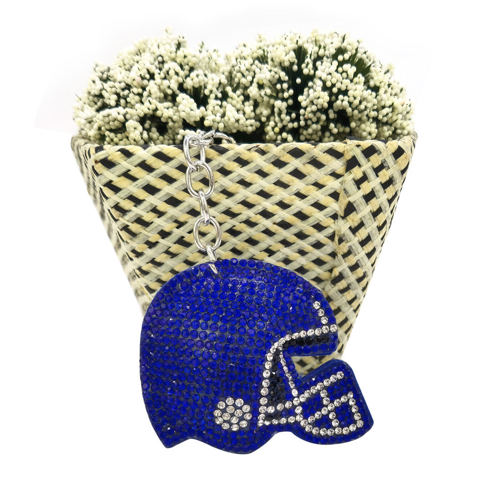 Wholesale 4pcs creative gift hot drilling and ironing picture bedded baseball cap keychain