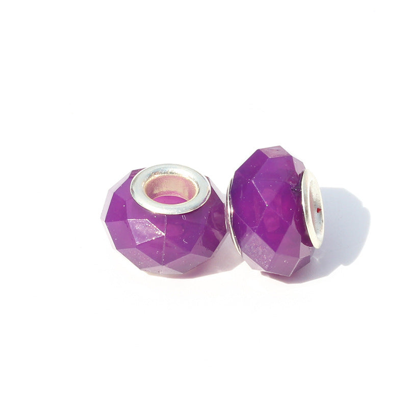 100 piezas al por mayor de 100 piezas de jalea acrílica Corte de color sólido Big Beads