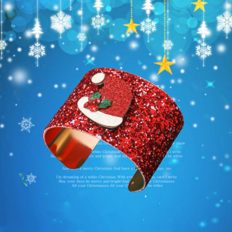 Wholesale Christmas Cute Cartoon Creative Santa Claus Elk Bell Bracelet