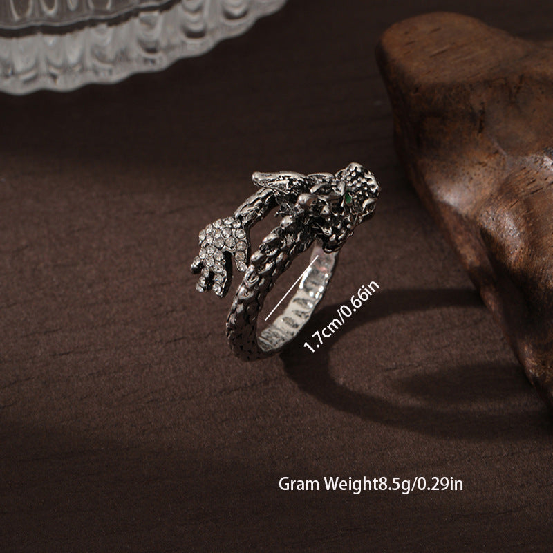 Wholesale Hip-hop Style Trendy Retro Zinc Alloy Open Adjustable Ring