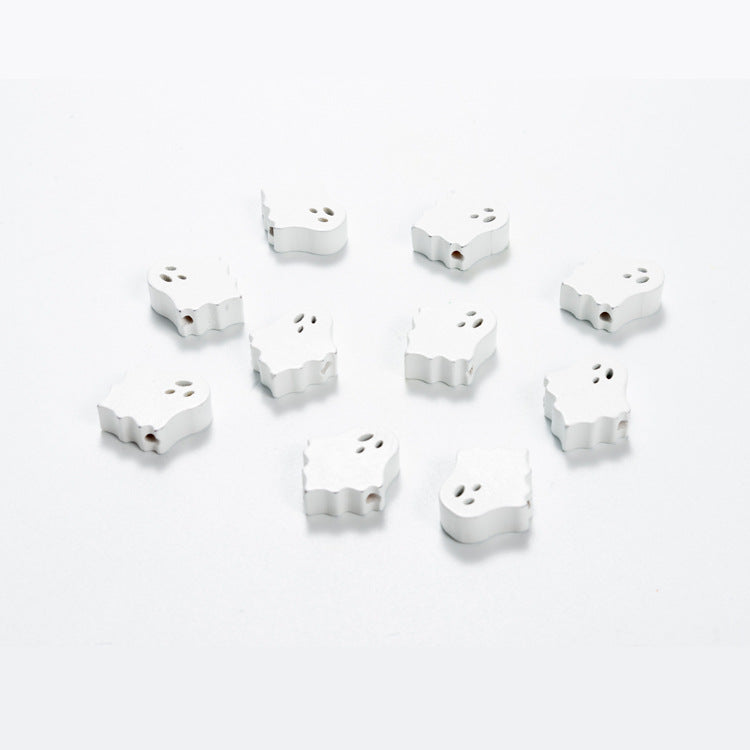 Wholesale 2pcs Halloween Colored Hemp Rope Tassel Wooden Beads String DIY Accessories