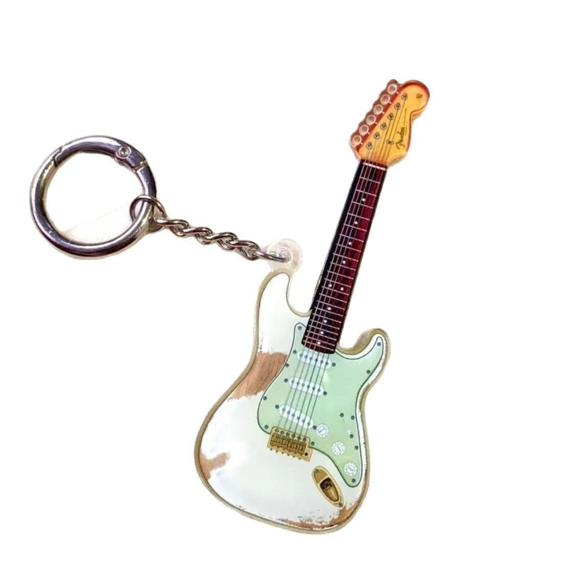 Wholesale Guitar musical instrument creative bag pendant acrylic keychain
