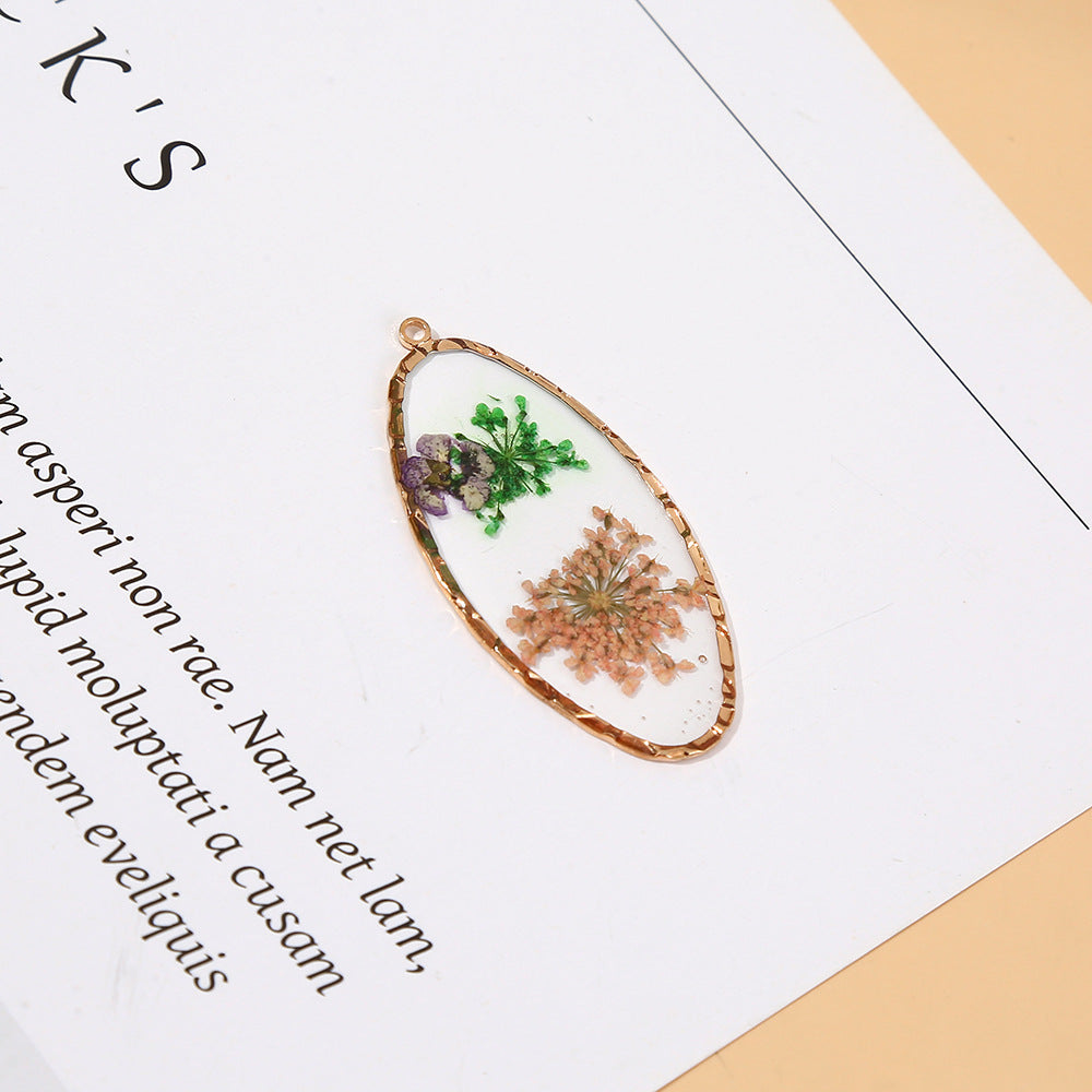 Wholesale 10pcs/packDIY copper wire edge conch real flower dried flower pendant accessories