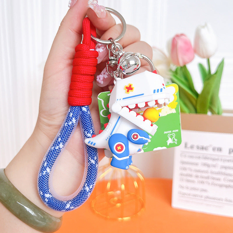 Keychains de silicona de dinosaurio mecha al por mayor