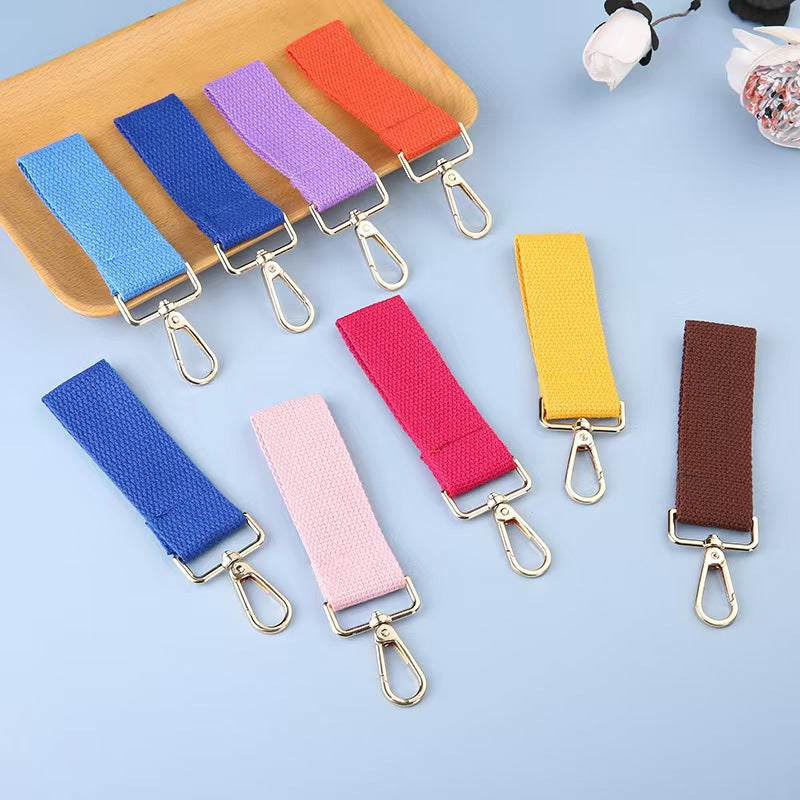 Wholesale Korean version ins style pure color canvas keychain